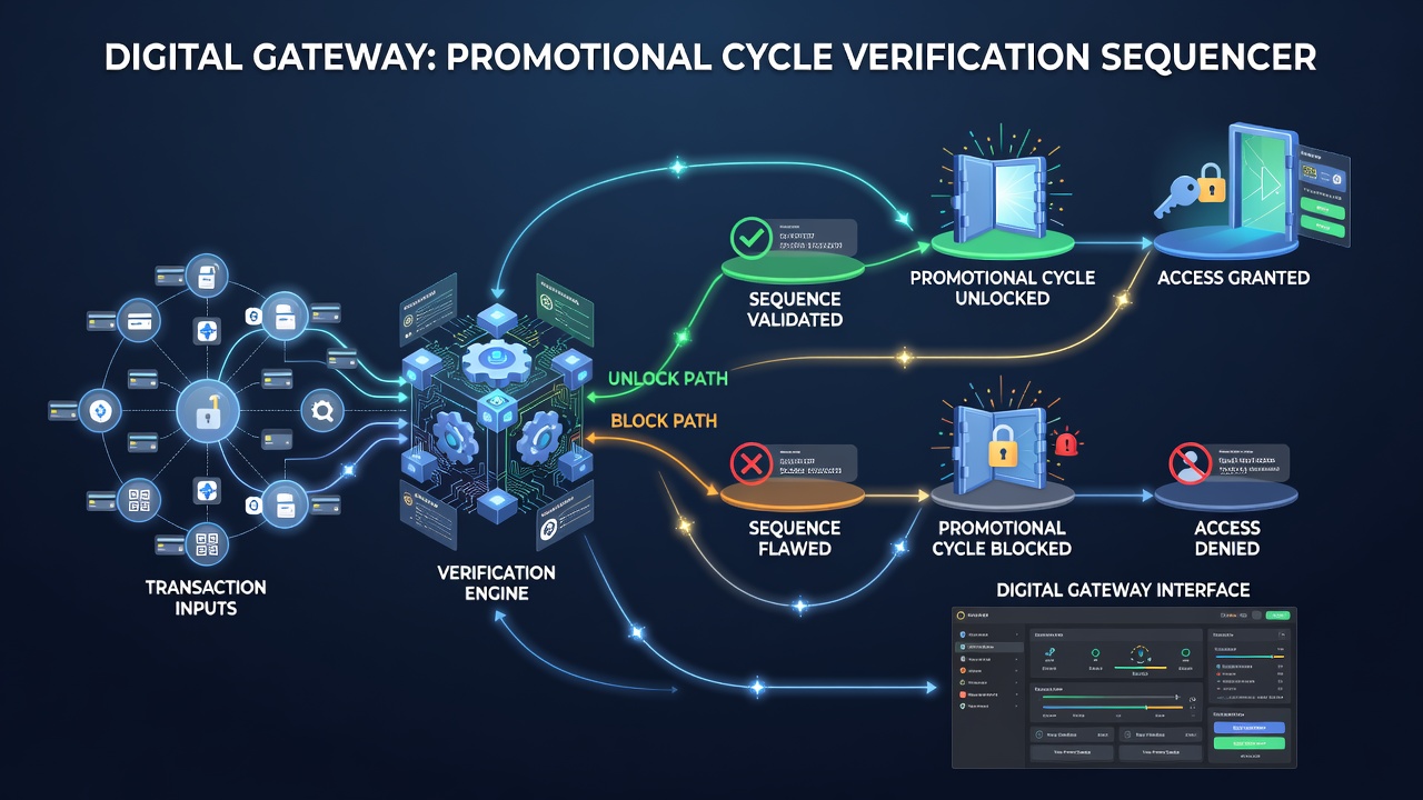 Flowchart illustrating verification checkpoints that block or allow promotional bonuses
